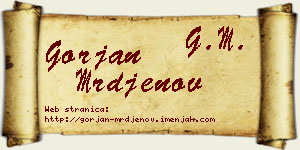 Gorjan Mrđenov vizit kartica